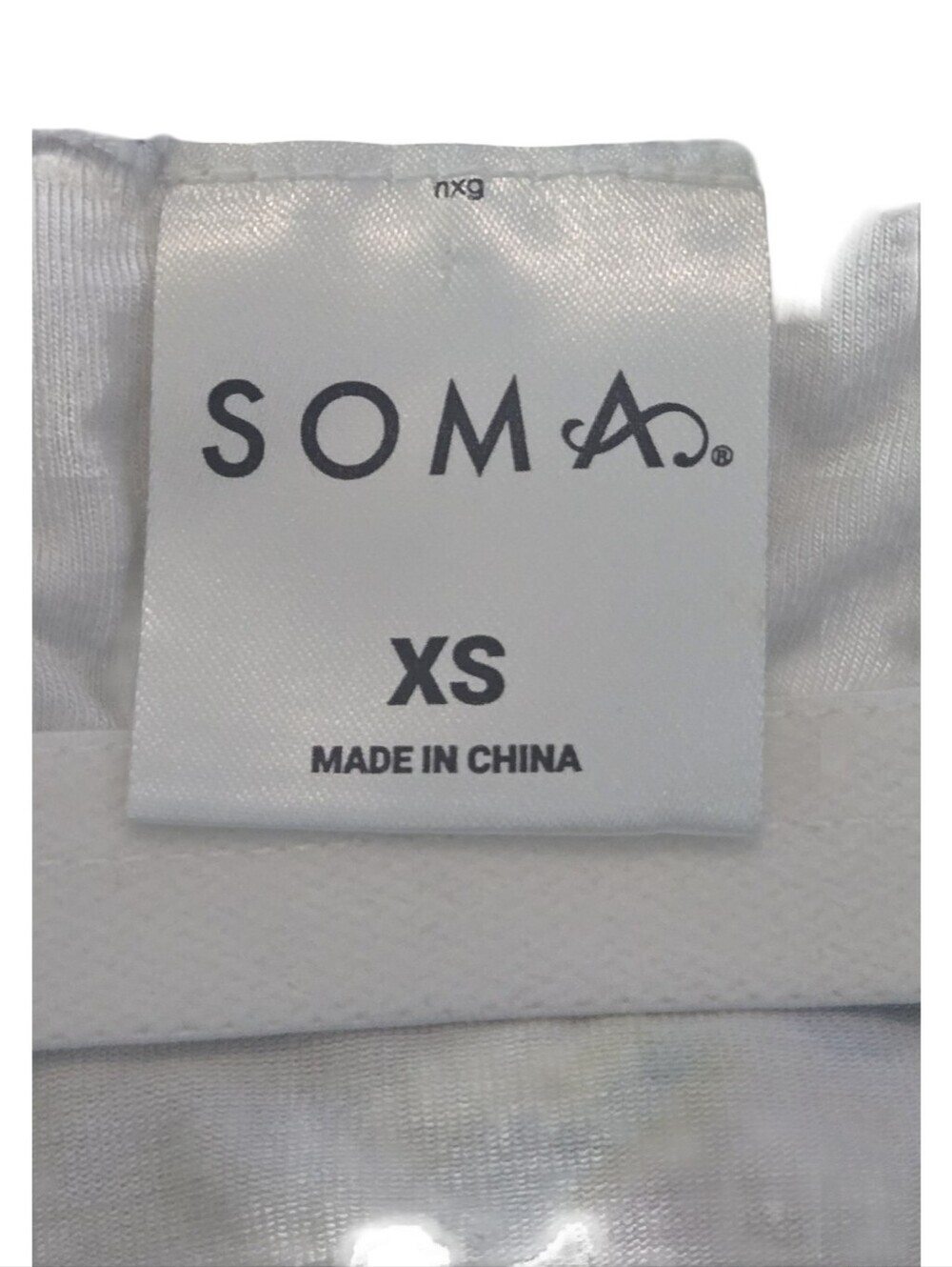 Soma White Branded Floral Feminine Festival Cozy Soft Cotton Y2K Cami XS - Picture 10 of 15